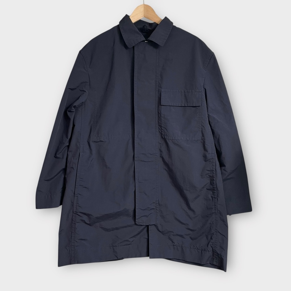 COS Relaxed-Fit Car Coat in Navy Blue Men’s Small - Picture 2 of 5